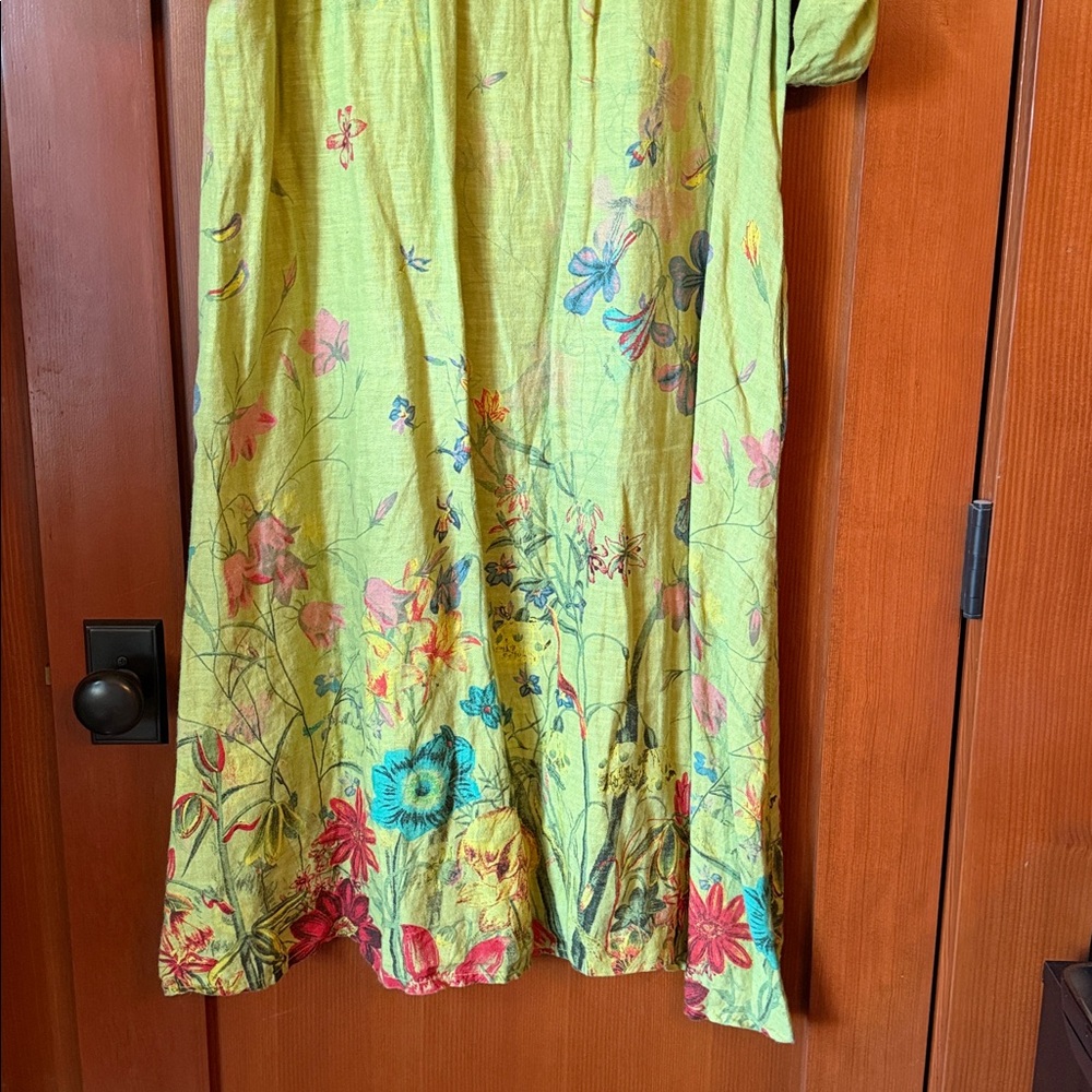 Meo Meli Floral Green Button-Up Dress - Picture 5 of 6